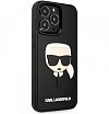 Чехол Lagerfeld для iPhone 14 Pro 3D Rubber Karl's head Hard. Цвет: чёрный