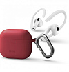 Чехол UNIQ NEXO для AirPods 3, силикон с карабином и заушинами. Цвет: коралловый