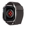 Ремешок и защитный чехол SPIGEN METAL FIT PRO для Apple Watch 44/45мм. Цвет: графит