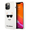 Чехол Lagerfeld для iPhone 13 Pro Max Liquid silicone Choupette Hard. Цвет: белый