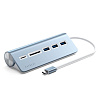 USB-хаб Satechi Type-C Aluminium USB Hub & Micro/SD Card Reader w/Cable. Цвет: синий