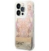 Чехол Guess для iPhone 14 Pro Max Liquid Glitter Paisley Hard. Цвет: золотой