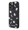 Чехол Hello Kitty PU Saffiano Heads and Bows + Hand strap для iPhone 14 Pro Max. Цвет: черный/красны