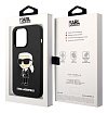 Чехол Lagerfeld Liquid silicone NFT Karl Ikonik для iPhone 15 Pro. Цвет: чёрный