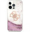 Чехол Guess для iPhone 13 Liquid Glitter 4G Big logo Hard. Цвет: розовый