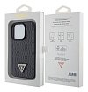 Чехол Guess PU Croco Triangle metal logo Hard для iPhone 15 Pro Max. Цвет: чёрный