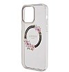 Чехол Guess для iPhone 14 Pro Max PC/TPU Flowers Wreath Hard. Цвет: черный