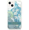 Чехол Guess для iPhone 14 Liquid Glitter Flower Hard. Цвет: зелёный