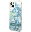 Чехол Guess для iPhone 14 Liquid Glitter Flower Hard. Цвет: зелёный