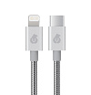 Кабель uBear Force Metal USB-C — Lightning 1.2м. Цвет: серебристый