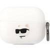 Чехол Lagerfeld NFT 3D Choupette для AirPods Pro силиконовый с кольцом. Цвет: белый