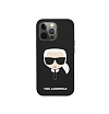 Чехол Lagerfeld для iPhone 13 Pro Liquid silicone Karl's Head. Цвет: чёрный