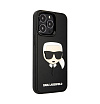 Чехол Lagerfeld для iPhone 13 Pro Max 3D Rubber Karl's head. Цвет: чёрный