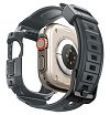 Ремешок и защитный чехол SPIGEN RUGGED ARMOR PRO для Apple Watch 49мм. Цвет: темно-серый