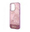 Чехол Guess для iPhone 14 Pro Max PC/TPU Jungle Electroplated camera Hard. Цвет: розовый