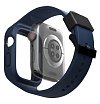 Ремешок силиконовый с чехлом Uniq Monos для Apple Watch 44мм/42мм. Цвет: синий