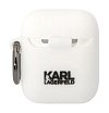 Чехол Lagerfeld Silicone case with ring Karl & Choupette для Airpods 1/2. Цвет: белый