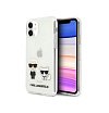 Чехол Lagerfeld для iPhone 11 PC/TPU collection Karl Iconik & Choupette Hard. Цвет: прозрачный