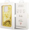 Чехол Guess для iPhone 14 Pro Liquid Glitter Triangle logo Hard. Цвет: жёлтый