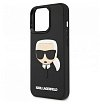 Чехол Lagerfeld для iPhone 14 Pro Max 3D Rubber Karl's head Hard. Цвет: чёрный