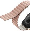 Ремешок силиконовый Uniq Revix reversible Magnetic для Apple Watch 38мм/40мм. Цвет: розовый/бежевый