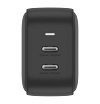 Адаптер питания EnergEA Travelite Gan45 2USB-C, PD/PPS, 45W. Цвет: чёрный