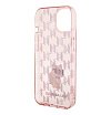 Чехол Lagerfeld для iPhone 15 PC/TPU Monogram NFT Choupette. Цвет: розовый