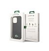 Чехол Lacoste для iPhone 14 Pro Max Liquid silicone Croc Logo Hard (MagSafe). Цвет: чёрный