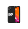 Чехол Lagerfeld для iPhone 13 Liquid silicone Stack Logo Hard. Цвет: чёрный