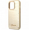 Чехол Guess для iPhone 14 Pro Liquid Glitter Paisley Hard. Цвет: золотой