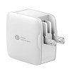 Адаптер питания EnergEA Bazic GoPort Gan65, 2 USB-C PD65W+USB-A PPS/QC3.0 total 65W. Цвет: белый