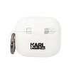 Чехол Lagerfeld Karl & Choupette для AirPods Pro силиконовый с кольцом. Цвет: белый