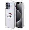 Чехол Hello Kitty PU Leather Kitty Asleep Hard MagSafe для iPhone 15 Pro Max. Цвет: серебристый