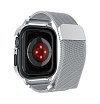 Ремешок и защитный чехол SPIGEN METAL FIT PRO для Apple Watch 44/45мм. Цвет: серебристый