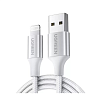 Кабель UGREEN Lightning to USB Cable Alu Case With Braided, 2 м. Цвет: серебристый