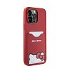 Чехол Hello Kitty Cardslot PU Leather Hidden Kitty для iPhone 14 Pro Max. Цвет: красный