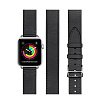 Ремешок кожаный Lyambda Meridiana для Apple Watch 38мм/40мм. Цвет: чёрный