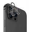 Защитное стекло BlueO Camera lens PVD stainless steel д/камеры iPhone 15 Pro Max (3 шт).Цвет:чёрный