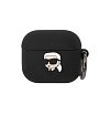 Чехол Lagerfeld Silicone case with ring NFT 3D Karl для AirPods 3. Цвет: чёрный