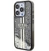 Чехол Guess Liquid Glitter Gold Stripes Hard для iPhone 15 Pro Max. Цвет: черный