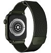 Ремешок из стали Uniq Dante Strap Mesh для Apple Watch 42мм/44мм. Цвет: зелёный