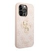 Чехол Guess PU 4G Big metal logo Hard для iPhone 15 Pro. Цвет: розовый