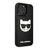 Чехол Lagerfeld для iPhone 13 Pro Max 3D Rubber Choupette's head. Цвет: чёрный