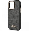 Чехол Guess для iPhone 14 Pro Max PU 4G Script metal logo Hard. Цвет: чёрный