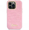 Чехол Guess для iPhone 14 Pro Max PC/TPU Translucent Electoplated camera Hard+hand St. Цвет: розовый