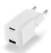 Адаптер питания uBear Wall charger Pulse Dual USB-A/USB-C GaN 30W, PD 3.0+QC 3.0. Цвет: белый