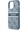 Чехол Guess для iPhone 14 Pro Max PU 4G Stripe printed logo Hard. Цвет: синий