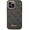 Чехол Guess для iPhone 14 Pro Max PU 4G Script metal logo Hard. Цвет: чёрный