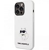 Чехол Lagerfeld для iPhone 14 Pro Max Liquid silicone NFT Choupette Hard (MagSafe). Цвет: белый