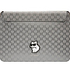 Чехол Lagerfeld Saffiano Sleeve Monogram NFT Choupette для ноутбуков 13"/14". Цвет: серебристый